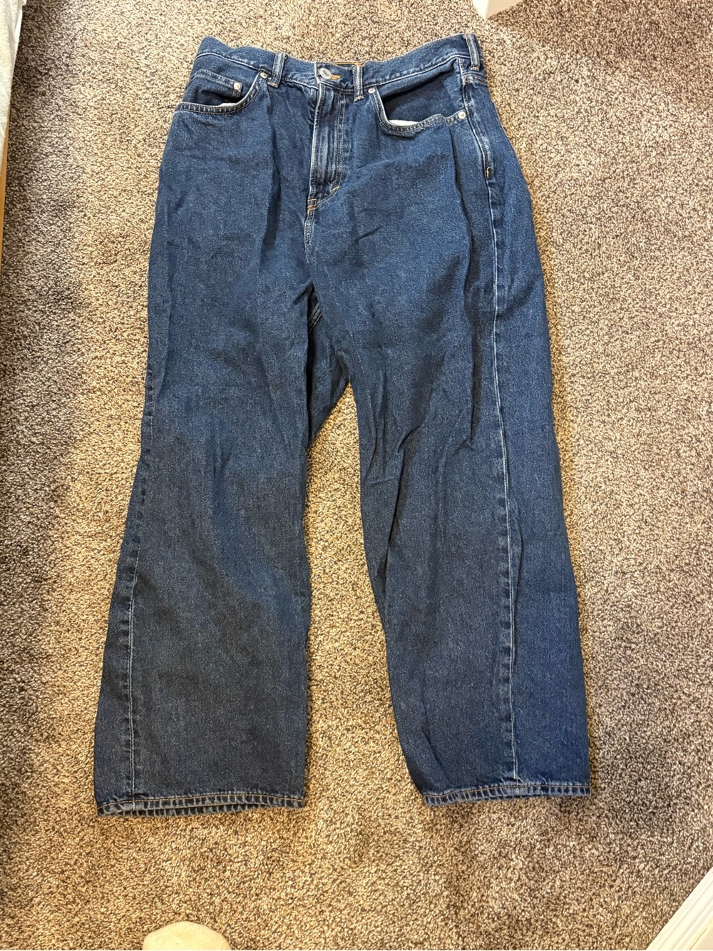 H&M Relaxed Straight Dark Blue Jeans